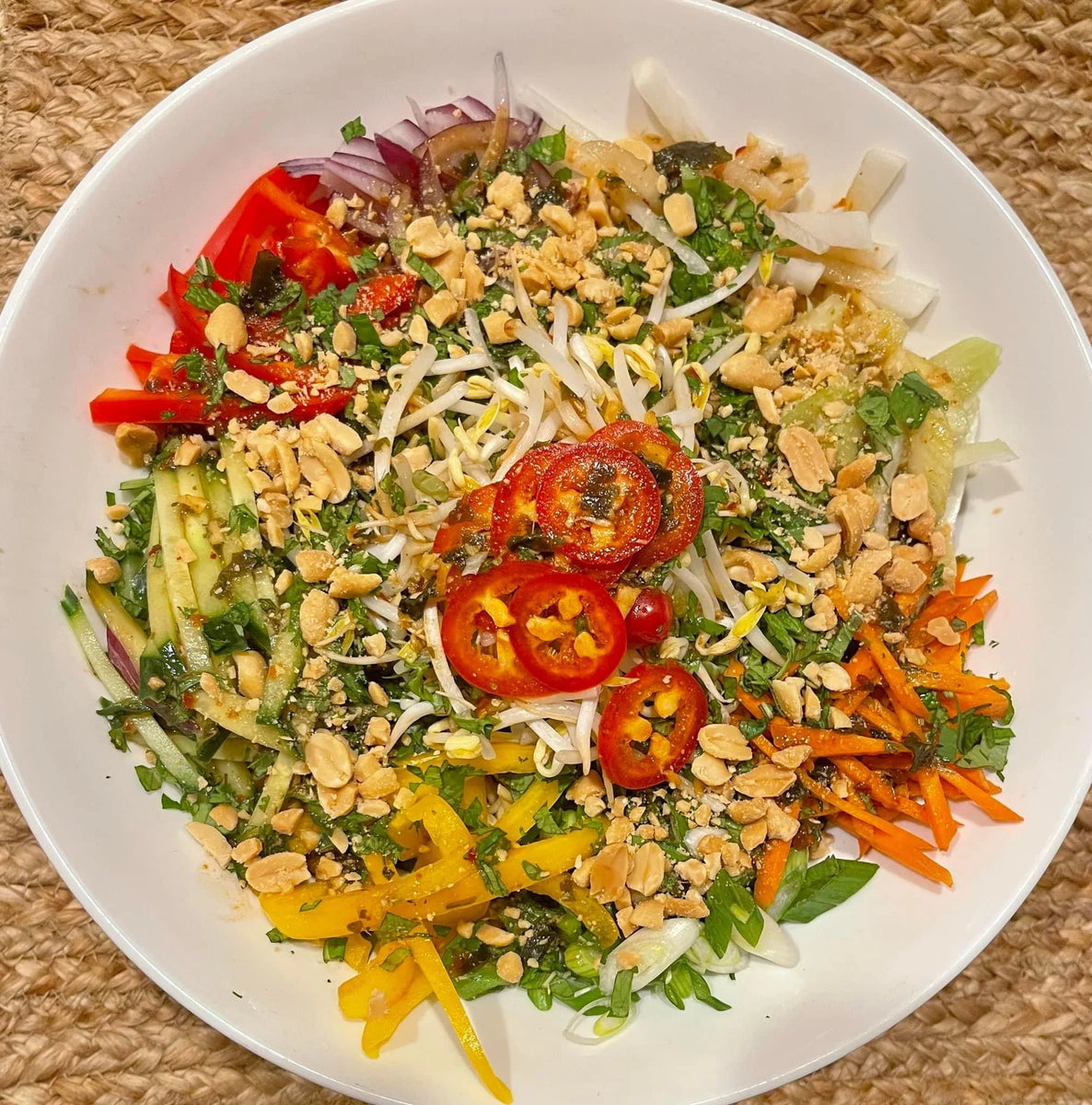 Rainbow Veggie Noodle Salad Eban’s Bakehouse