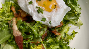 Frisée Salad with Bacon Lardons & Poached Egg