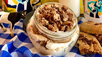 Chocolate Chip Cookie Ice Box Jar Cake