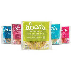 Five varieties of individually packed gluten-free Cookies from Éban's Bakehouse