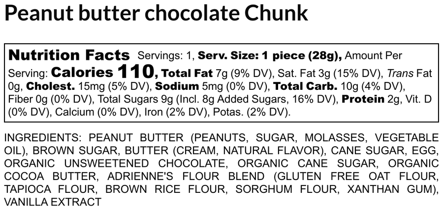 Peanut Butter Chocolate Chunk Sweet Indulgences