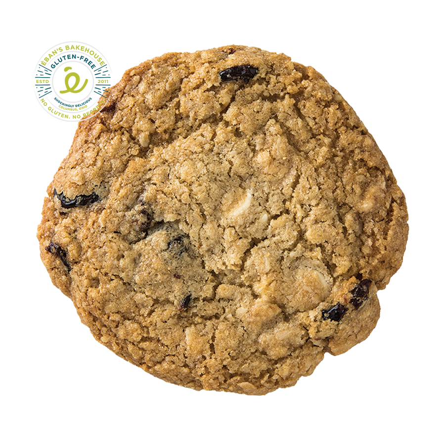 Gluten-free White Chocolate Cherry Oatmeal cookie from Éban's Bakehouse